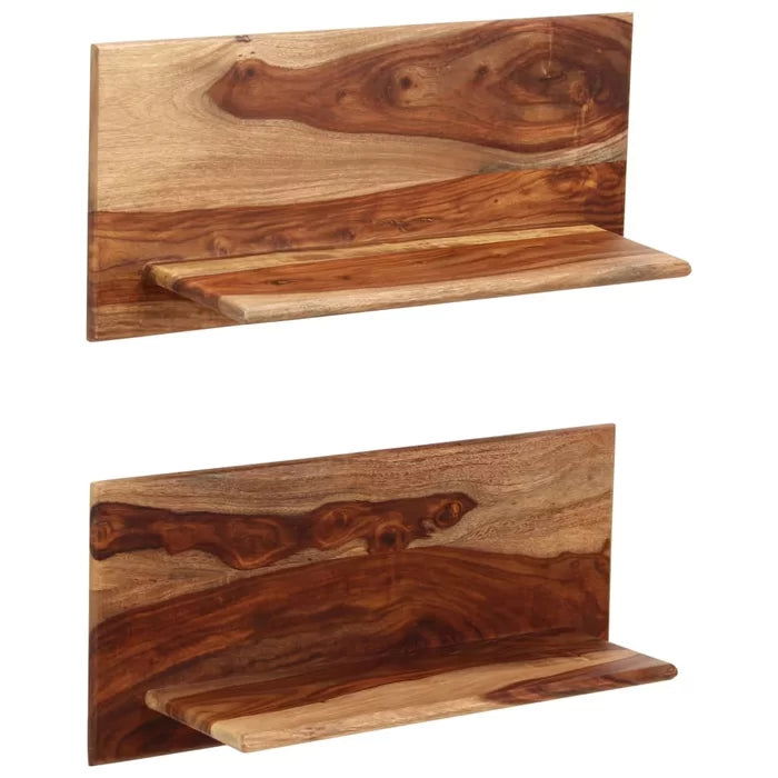 Sheesham Solid Wood Floating Shelf (Set of 2) - Furnishiaa -  -